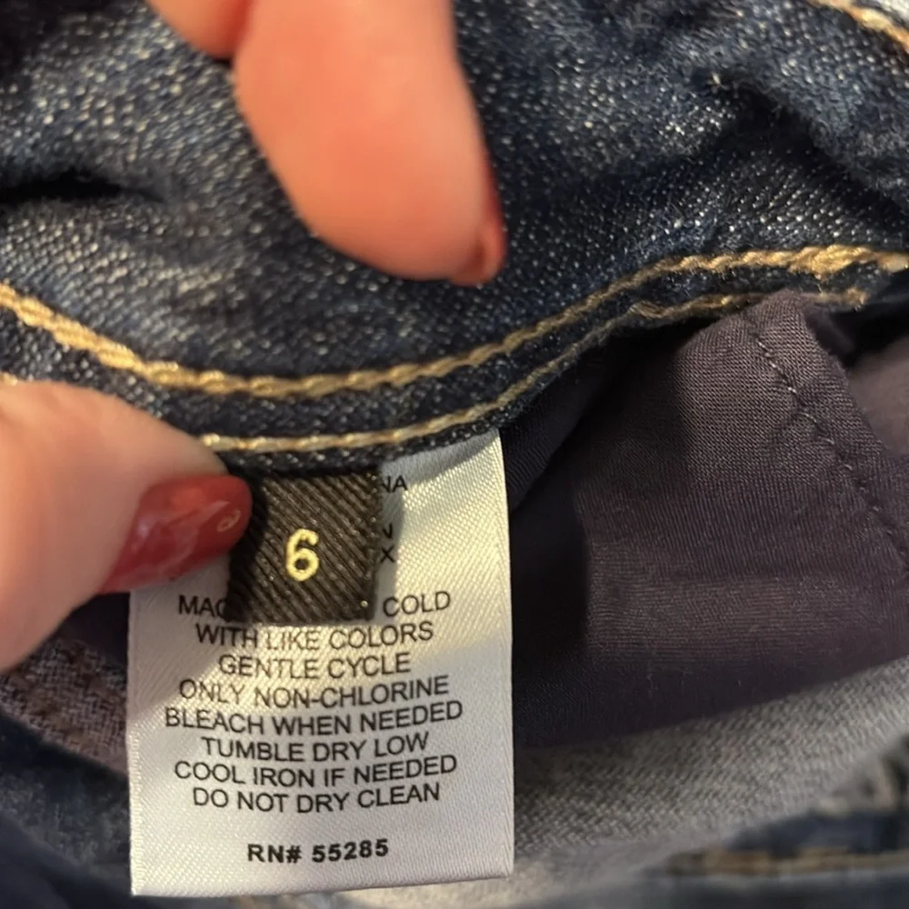 Express Mid Rise Distressed Boyfriend Jeans 6